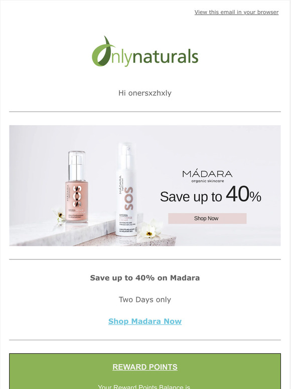 Save up to 40% on Madara