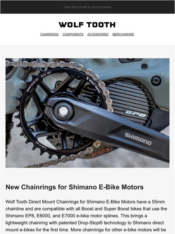 New E-Bike Chainrings for Shimano E-Bike Motors
