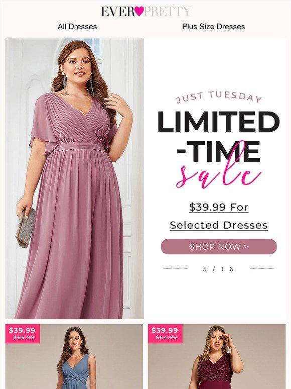 $39.99 For Selected Formal Dresses | Just Tuesday