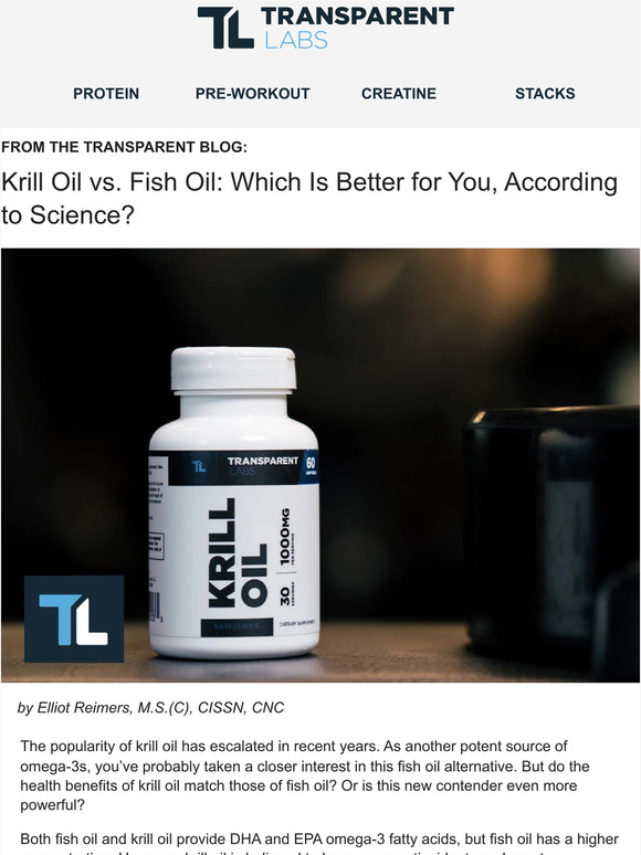 Transparent Labs Why Krill Oil Might be Better than Fish Oil. Milled