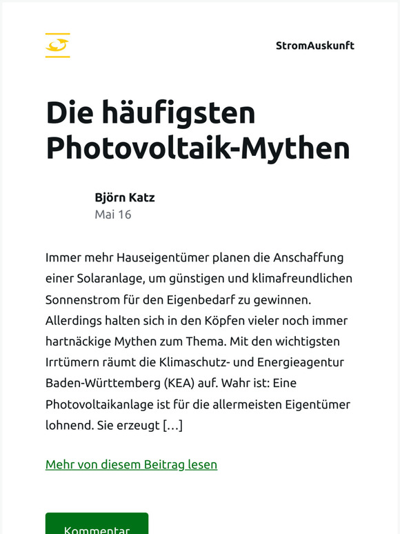 [Neuer Eintrag] Die häufigsten Photovoltaik-Mythen