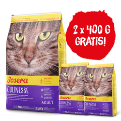 Josera Culiness 10 kg + (2x400g) GRATIS - sucha karma z łososiem dla dorosłych kotów 10 kg + (2x400