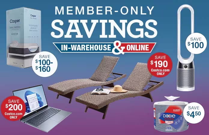 Member-Only Savings In-Warehouse and Online