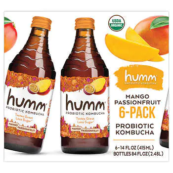 Humm Organic Mango Passionfruit Probiotic Kombucha