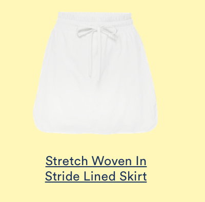 Stretch Woven In Stride Lined Skirt