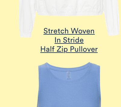 Stretch Woven In Stride Half Zip Pullover