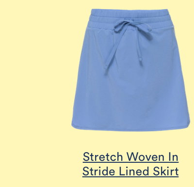 Stretch Woven In Stride Lined Skirt