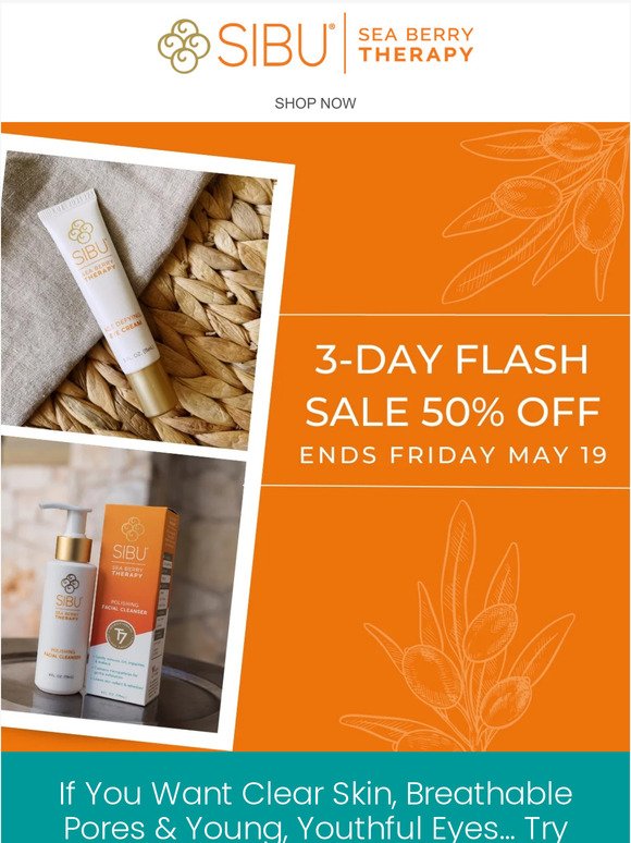 [3 Days Only | 50% OFF] Young, Youthful Eyes. Clear Skin, Breathable Pores.