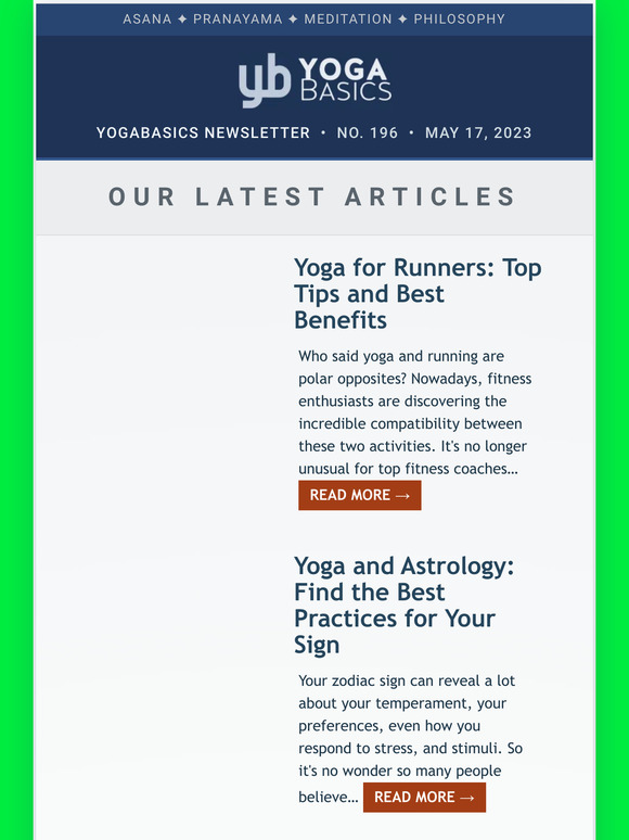 Yoga Basics News #296 • May 17, 2023