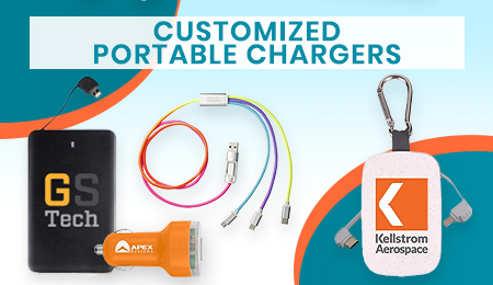 Customized portable chargers.