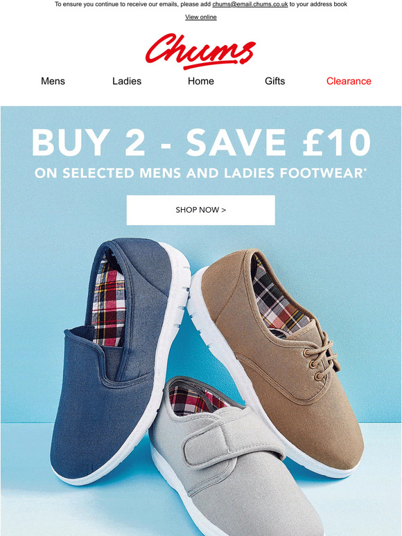 Chums Footwear Buy 2 Pairs Save 10 Milled