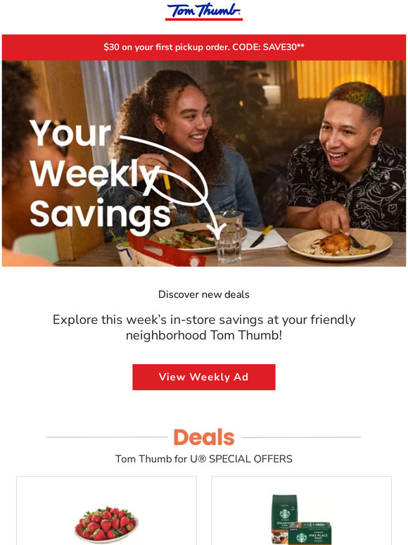 Your Weekly Tom Thumb Savings