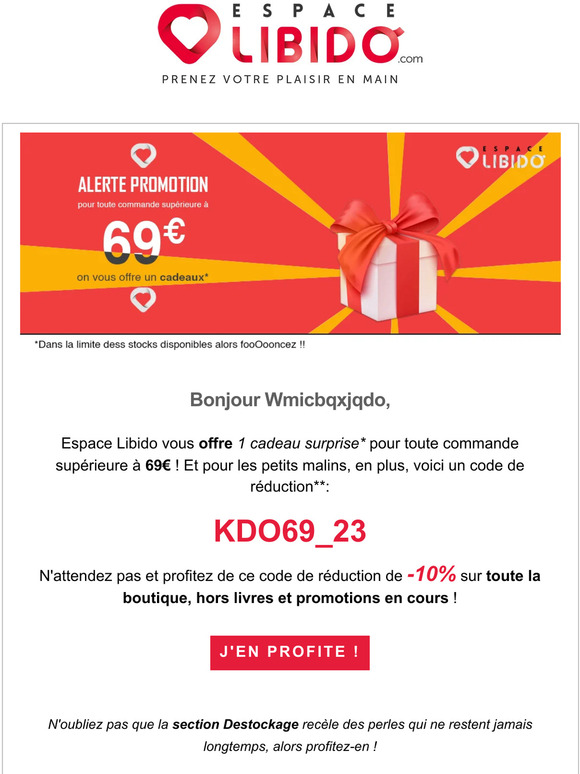 🎁 Recevez un cadeau mystère et profitez de 10% de réduction !