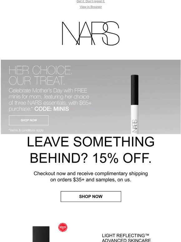 NARS Email Newsletters Shop Sales, Discounts, and Coupon Codes