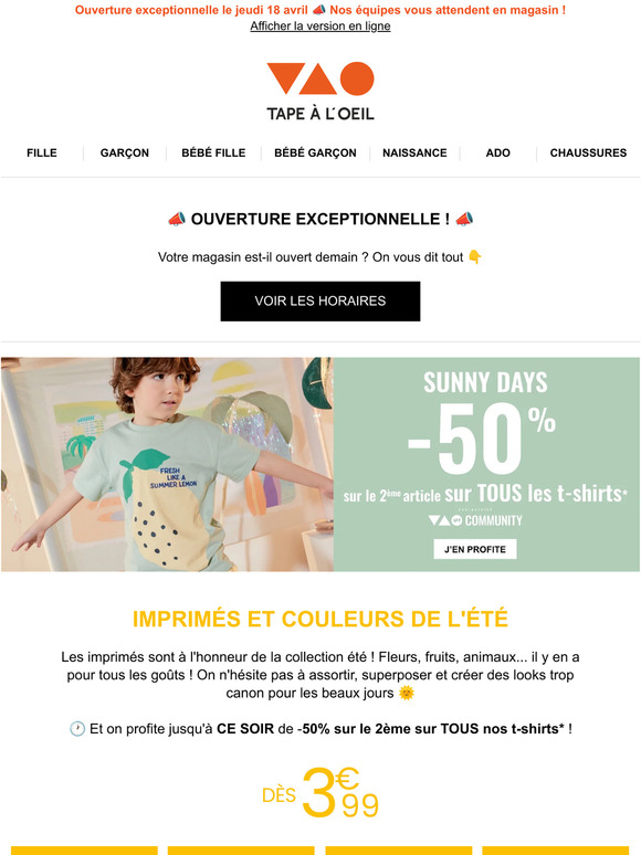 VIIITE⏰ -50% sur le 2ème t-shirt jusqu'à ce soir !