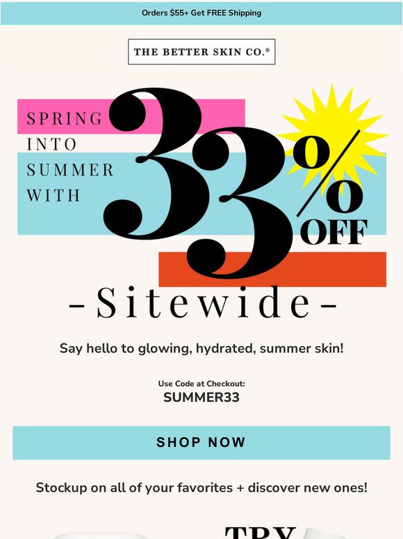 33% Off Sitewide 🌞 Spring into Summer