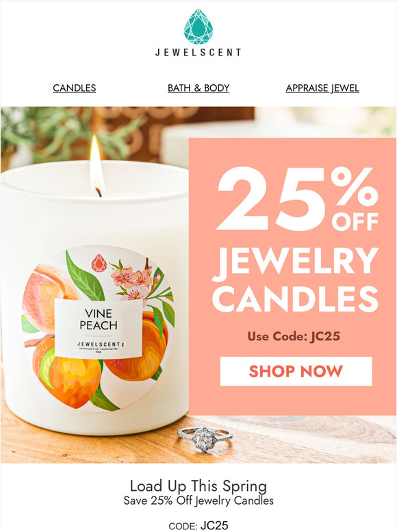 25% Off Jewelry Candles