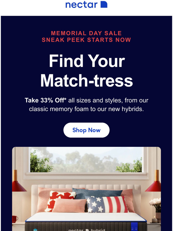 Nectar Sleep Memorial Day deals are in while it's hot) ♨️ Milled