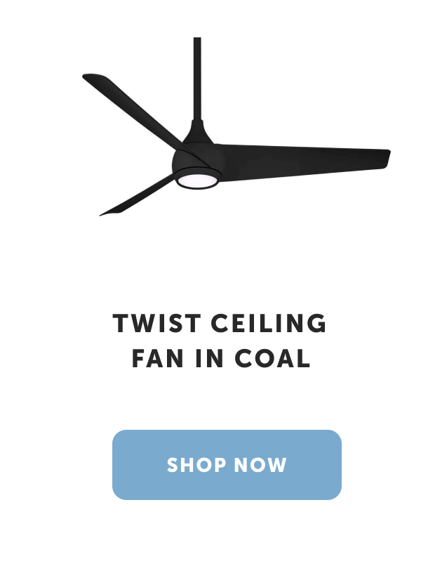Twist Ceiling Fan in Coal. Shop Now.