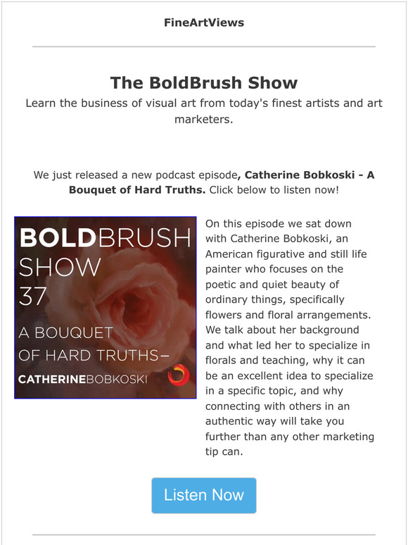New Episode on The BoldBrush Show: Catherine Bobkoski - A Bouquet of Hard Truths