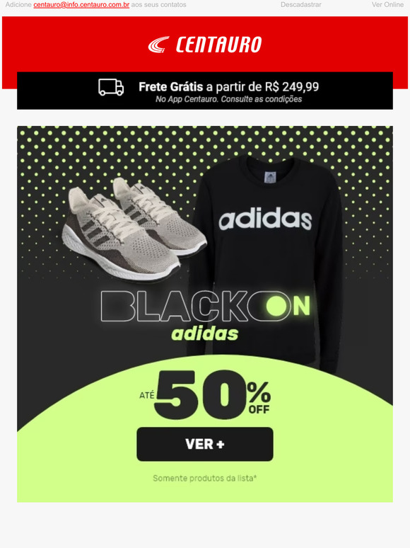 Black On adidas - Produtos com até 50% OFF!🤑