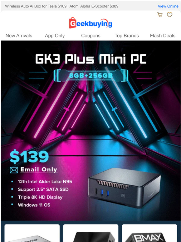 GK3 Plus Mini PC $139 | 🔥 Newest 12th Intel Alder Lake N95 Processor！