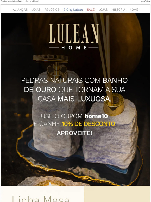 Linha Home com cupom de 10% OFF + 5% à vista: aproveite! ﻿💗