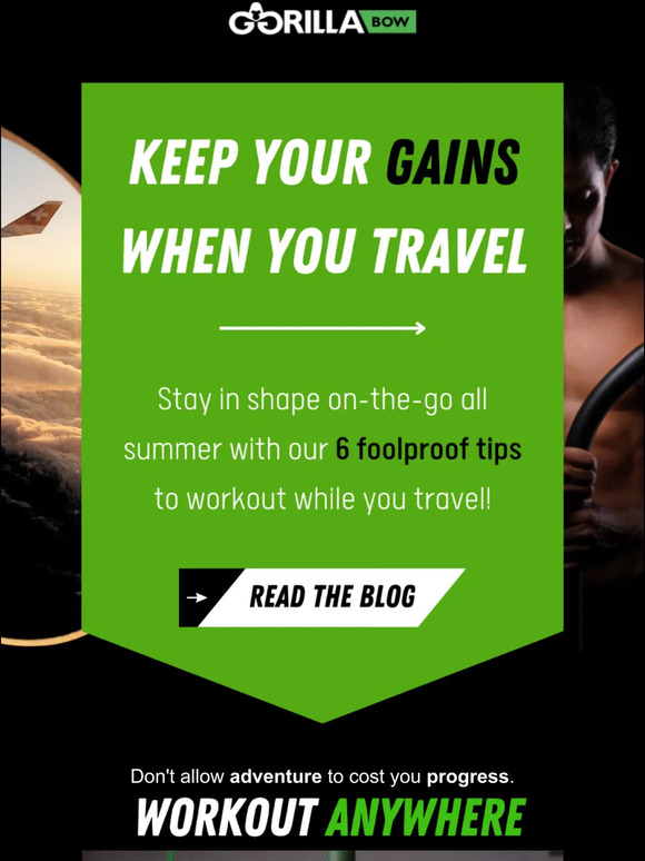Keep your gains when you travel 💪