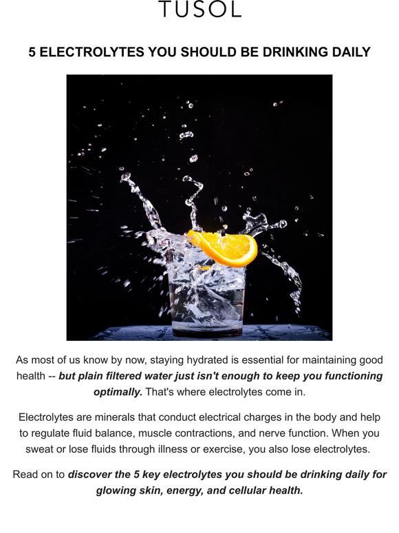 5 Electrolytes To Drink Daily for Energy + Glowing Skin 💫