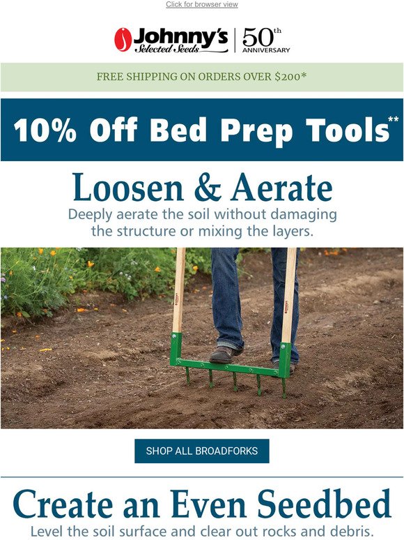 SALE: 10% Off Bed Prep Tools!