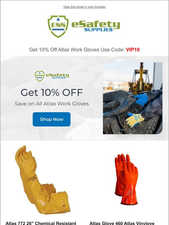 Get 10% Off Atlas Work Gloves. Limited Time!