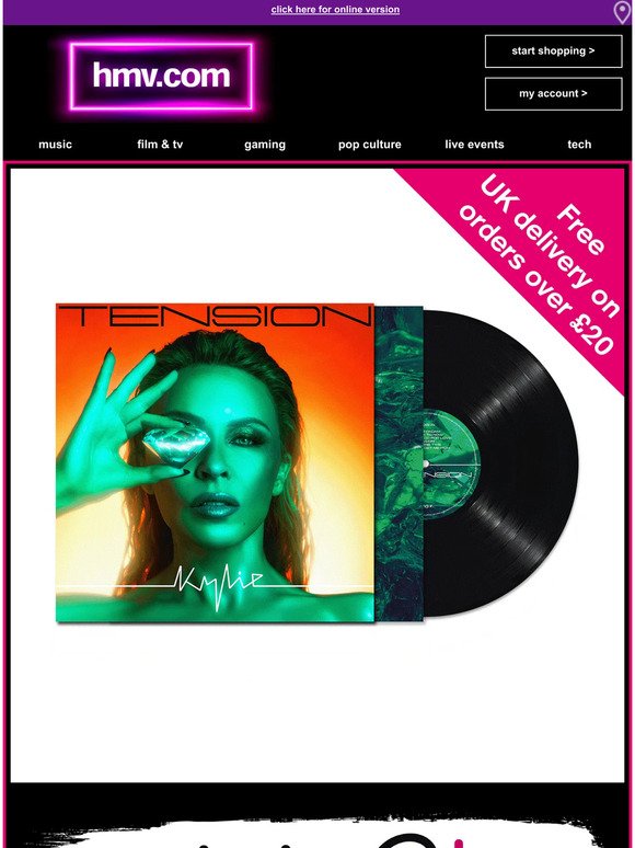 🎵 NEW Kylie Minogue / Tension | hmvExclusive