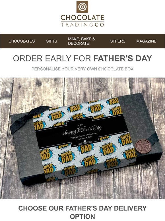 Father's Day Chocolate Gifts - Order today
