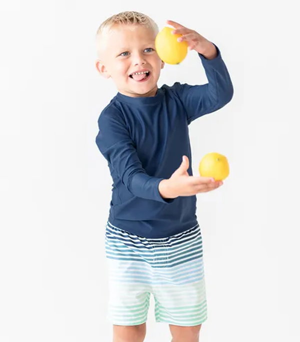 Coastal Stripe Swim Trunks