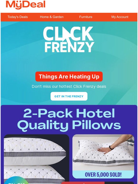 Click Frenzy Pillow Party! Premium 2-Pack $38  🥳