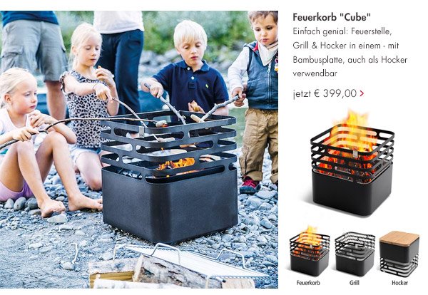 Feuerkorb Cube jetzt 399,00 Euro