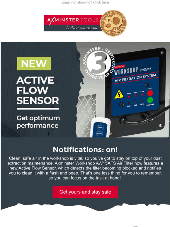 Axminster Tools Optimised dust extraction Milled