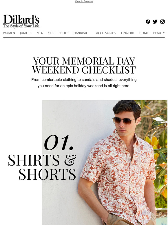 Dillards Your Memorial Day Weekend Checklist Milled