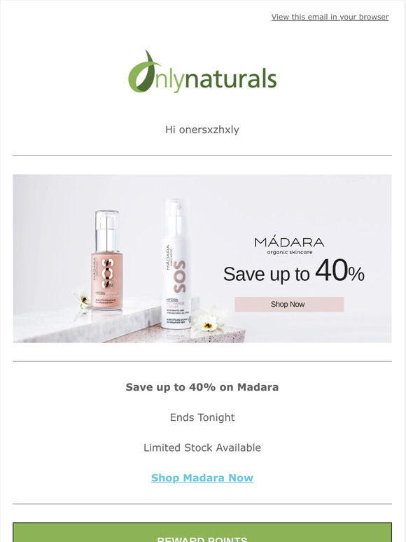 ENDS TONIGHT - Save up to 40% on Madara