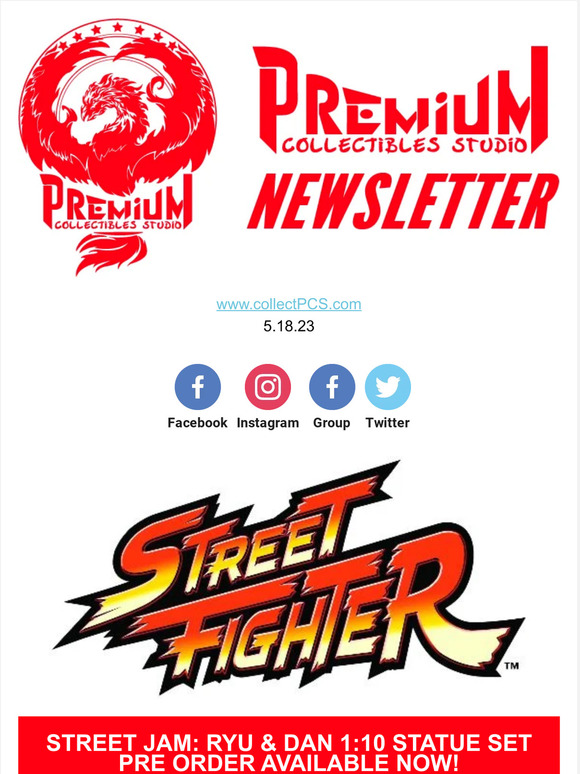 Premium Collectibles Studio Street Jam - Street Fighter: Ryu & Dan 1/10  Scale Collectible Figure Set