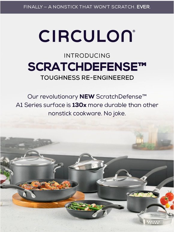 Circulon A1 Series ScratchDefense Nonstick Induction Pots and Pans