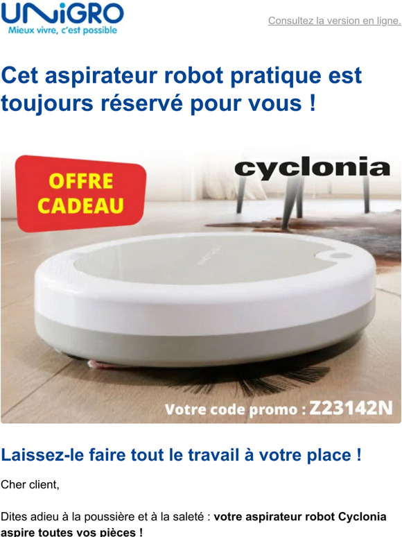 Demandez vite votre aspirateur robot