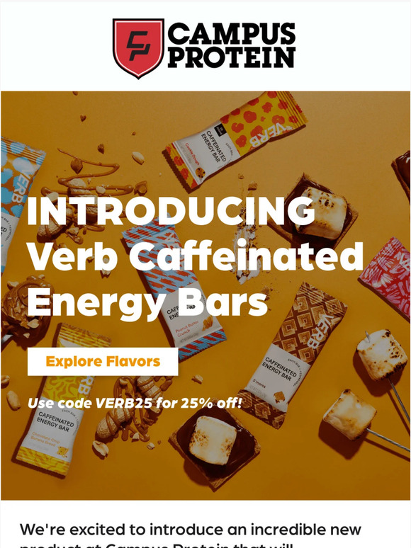 Campus Protein (US) AllDay Energy With Verb Energy Bars! 🔋 Milled
