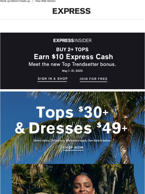 ☀️ TOPS $30+ & DRESSES $49+ ONLINE! ☀️