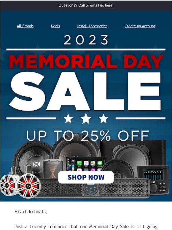 Upgrade your audio game with our Memorial Day Sale with up to 50% off!