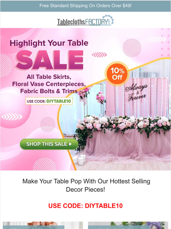 TableClothsFactory Set The Mood & Make Your Table Pop With Our Hottest
