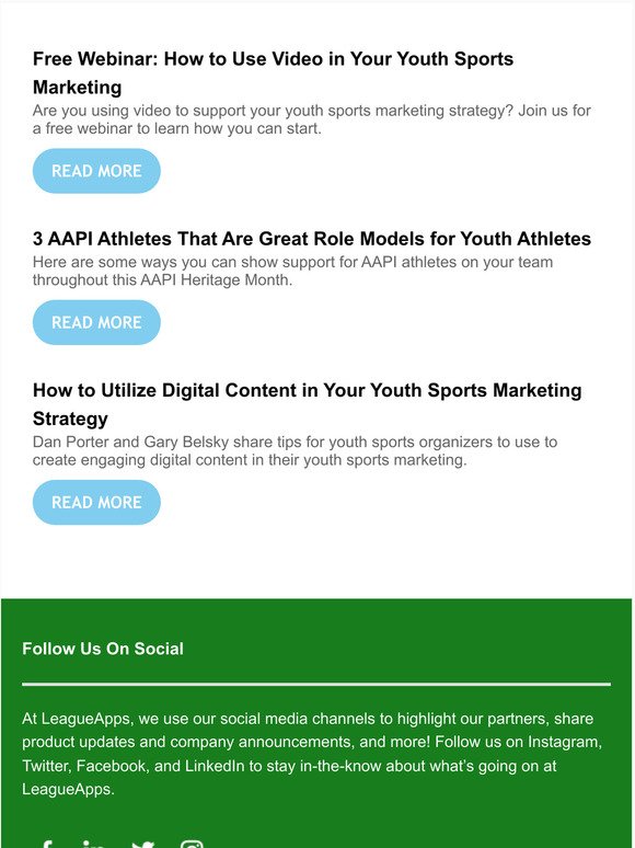 The LeagueApps Youth Sports Highlight Reel