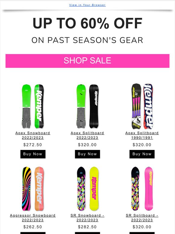 END OF SEASON SALE - Up to 60% Off
