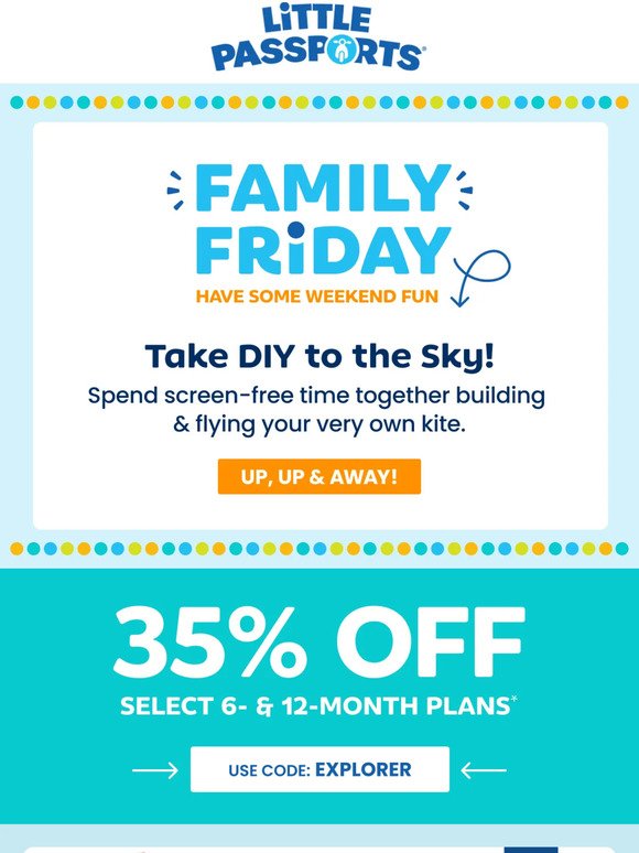 Family Friday: 35% Off & DIY Kite Activity! 🪁