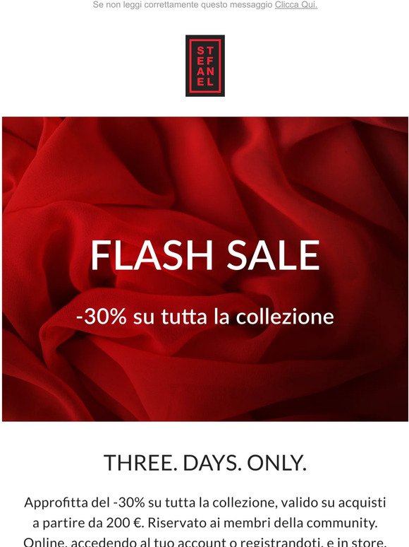 FLASH SALE. 3. DAYS. ONLY.